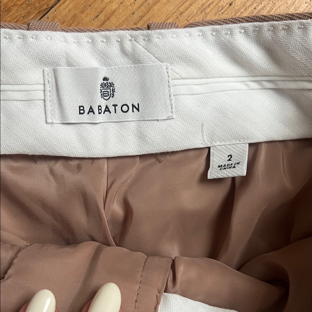 Babaton Cream and Tan Trousers - Picture 2 of 3